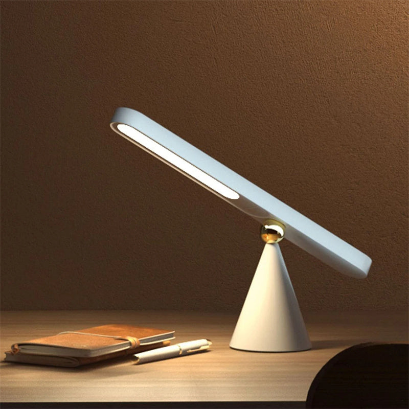 Magnetic Geometric LED Desk Lamp – Wireless Rechargeable Night Light with Touch Control & Wall Mount