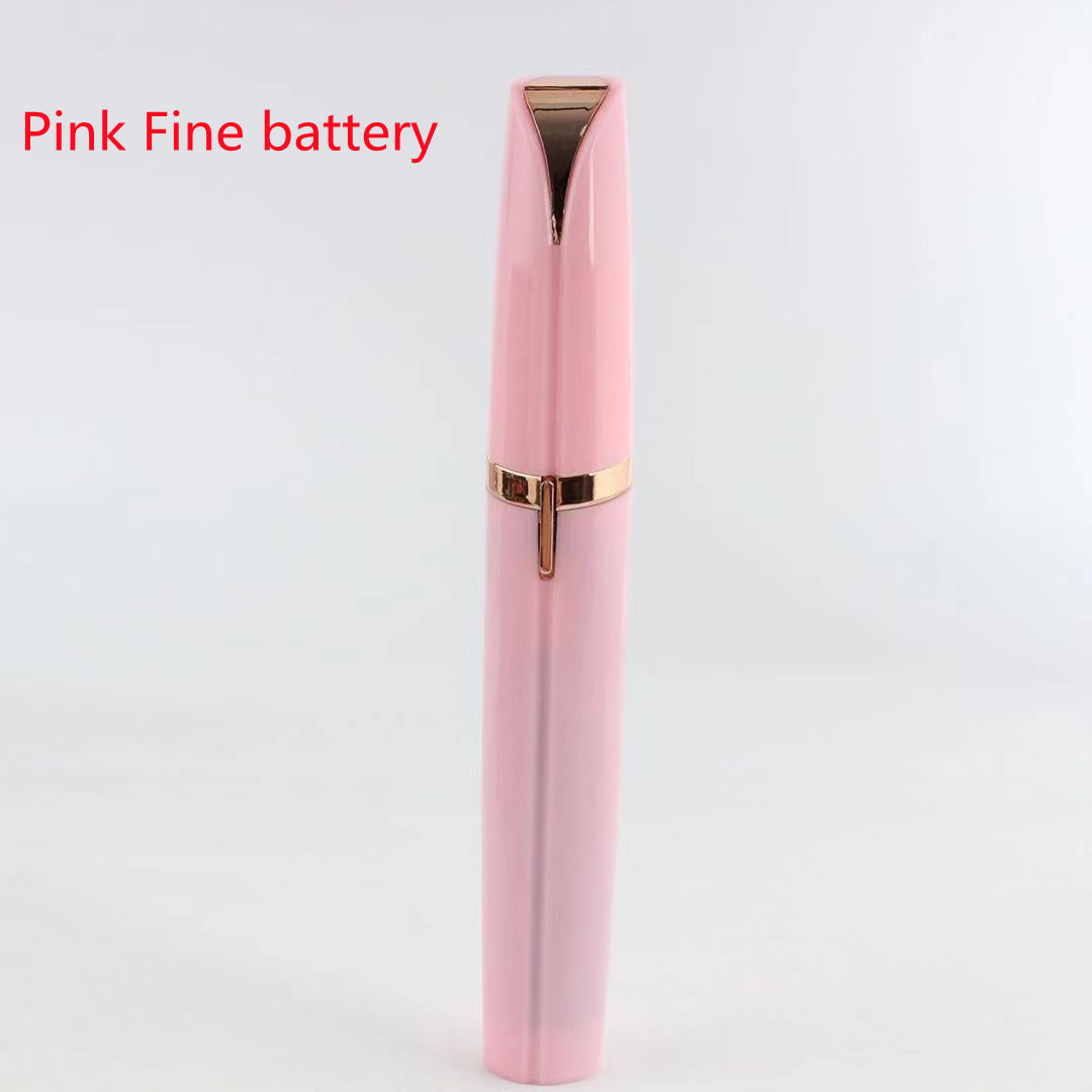 Flawlessly Brows Electric Eyebrow Remover – Painless, Portable Trimmer with LED Light & 18K Gold-Plated Head