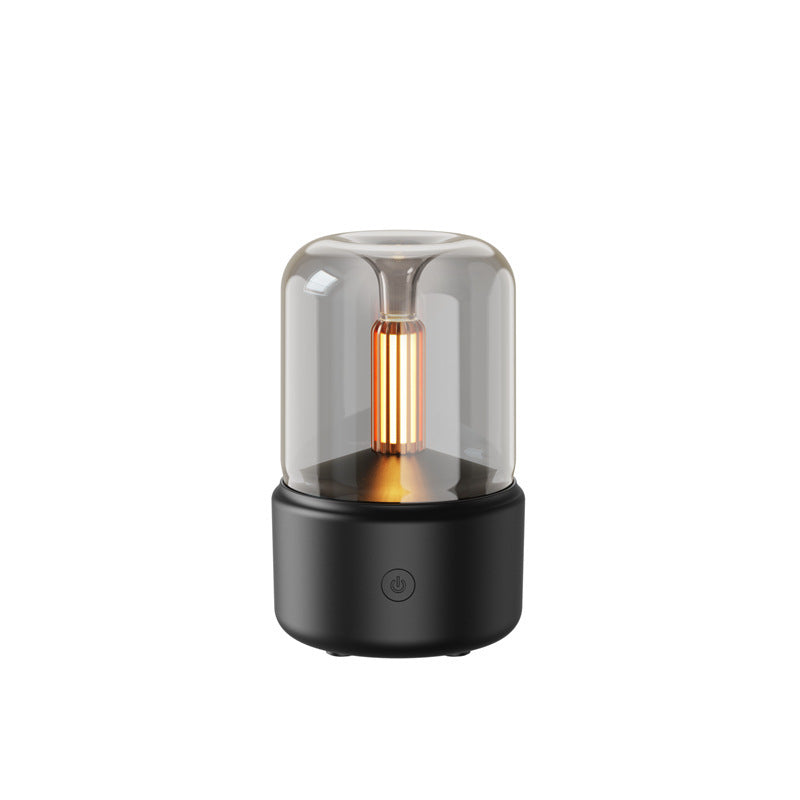 Atmosphere Light Humidifier Candlelight Aroma Diffuser – Portable 120ml USB Cool Mist Maker with LED Night Light