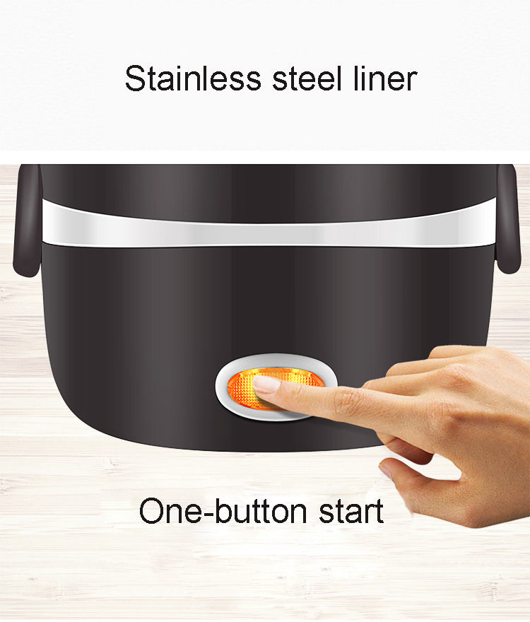 Multi-Function Electric Lunch Box – 2L USB-Powered Portable Food Warmer with 3 Compartments