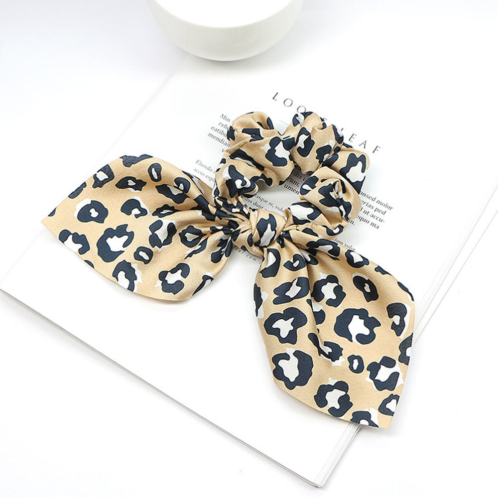 Pearl Pendant Large Bow Hair Band – Women's Knotted Hair Rope with Elegant Pearl Accent
