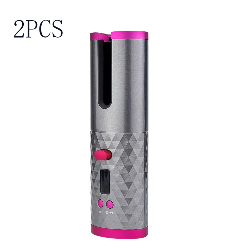 Multifunctional Automatic Wireless Curling Iron – Cordless, USB Rechargeable, LCD Display