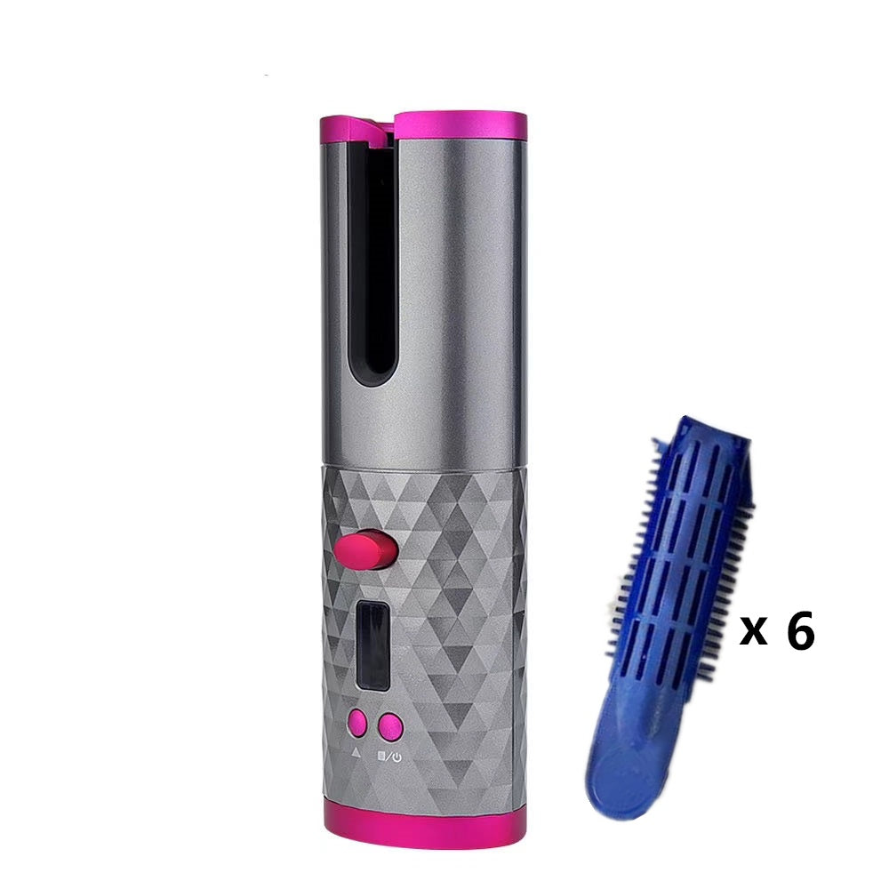 Multifunctional Automatic Wireless Curling Iron – Cordless, USB Rechargeable, LCD Display