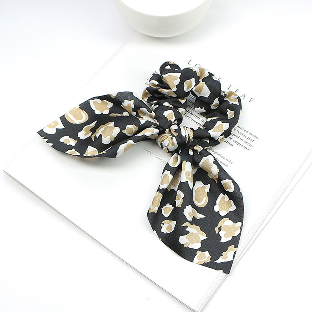 Pearl Pendant Large Bow Hair Band – Women's Knotted Hair Rope with Elegant Pearl Accent