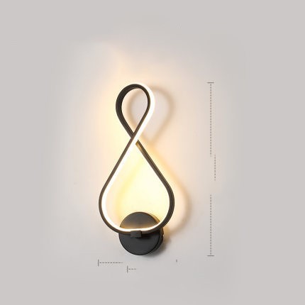 Nordic Minimalist LED Wall Lamp – Modern Iron Bedside Light Fixture for Bedroom & Living Room