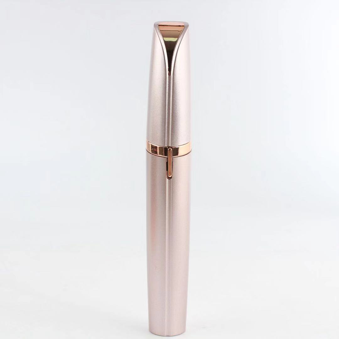 Flawlessly Brows Electric Eyebrow Remover – Painless, Portable Trimmer with LED Light & 18K Gold-Plated Head