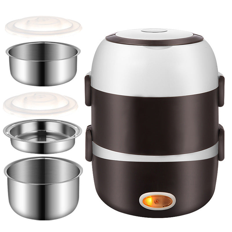 Multi-Function Electric Lunch Box – 2L USB-Powered Portable Food Warmer with 3 Compartments