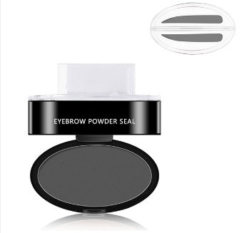 Eyebrow Stamp & Stencil Kit – Waterproof Brow Powder with 10 Reusable Stencils for Effortless, Natural-Looking Brows