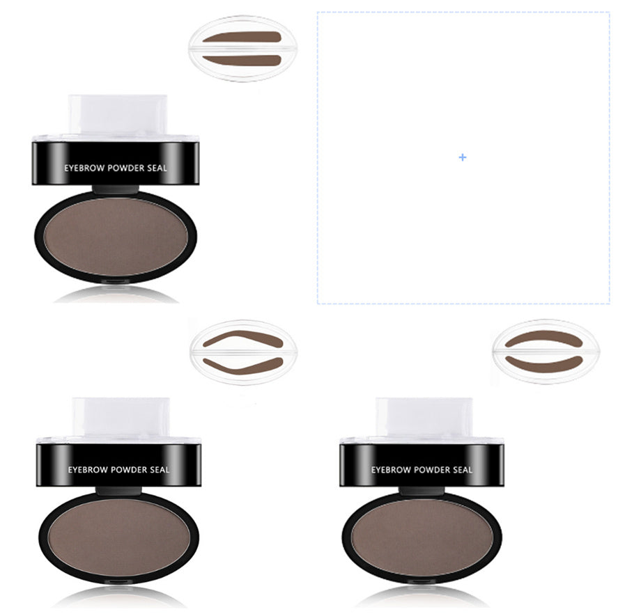 Eyebrow Stamp & Stencil Kit – Waterproof Brow Powder with 10 Reusable Stencils for Effortless, Natural-Looking Brows
