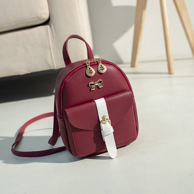 Trendy Bowknot Mini Backpack – Fashionable Small Backpack for Women & Girls