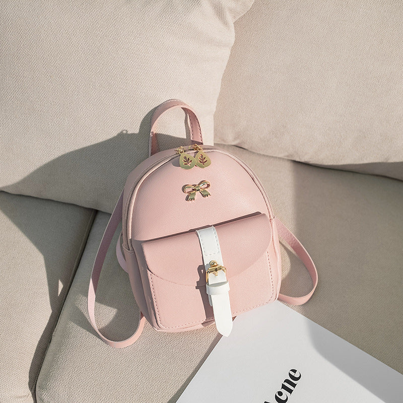 Trendy Bowknot Mini Backpack – Fashionable Small Backpack for Women & Girls