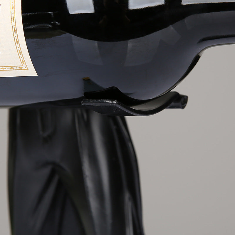 Elegant Resin Wine Rack Décor – Artistic Wine Cabinet Ornament