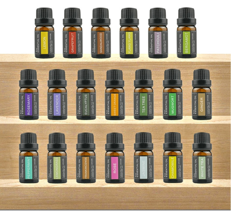 Aromatherapy Essential Oil – Ginger, Wormwood, Rose, Sandalwood (10ml) – Single Plant Fragrance for Diffusers & Relaxation
