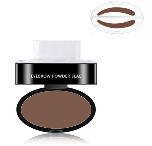 Eyebrow Stamp & Stencil Kit – Waterproof Brow Powder with 10 Reusable Stencils for Effortless, Natural-Looking Brows