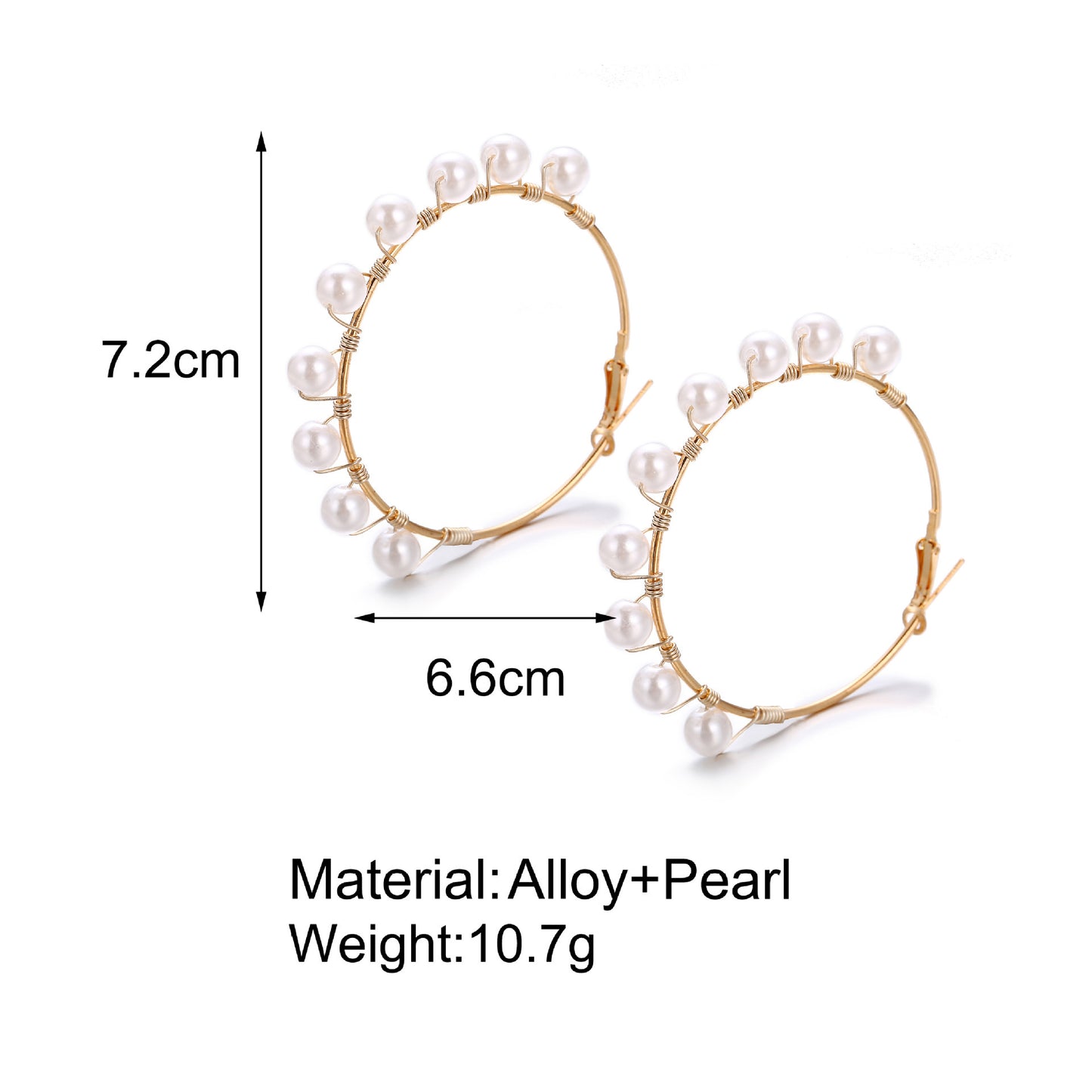 Elegant Pearl-Wrapped Hoop Earrings – Statement Fashion Jewelry
