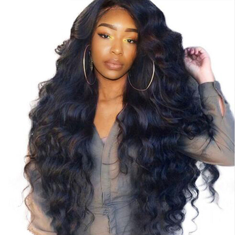 Glamorous Big Wave Long Curly Wig – Mid-Parted Heat-Resistant Synthetic Hair