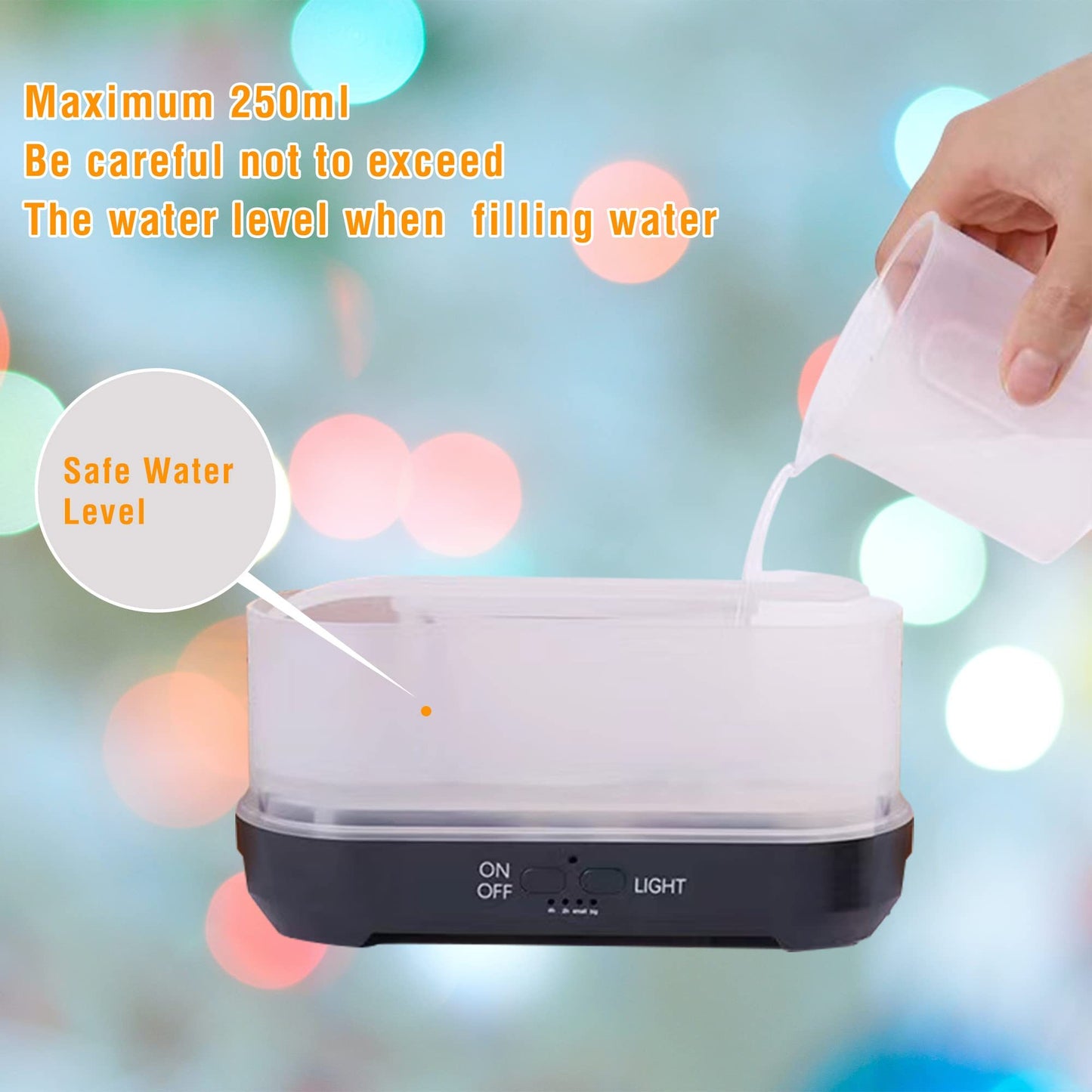 Christmas Snowflake Ultrasonic Aromatherapy Humidifier – 7-Color LED Flame Effect Diffuser with Remote Control
