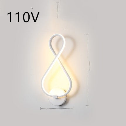 Nordic Minimalist LED Wall Lamp – Modern Iron Bedside Light Fixture for Bedroom & Living Room