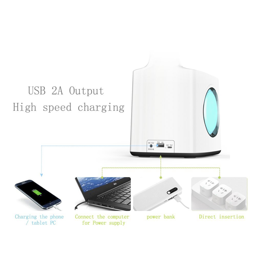 Study LED Desk Lamp with USB Charging Port, LCD Screen, Calendar, 256-Color Night Light & Pen Holder – Dimmable Table Lamp for Kids & Students