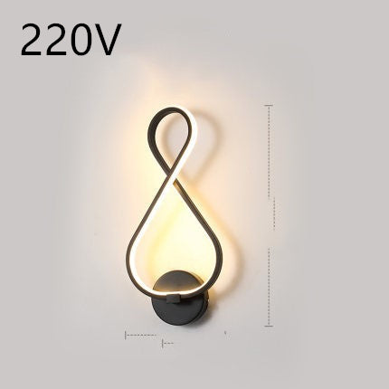 Nordic Minimalist LED Wall Lamp – Modern Iron Bedside Light Fixture for Bedroom & Living Room