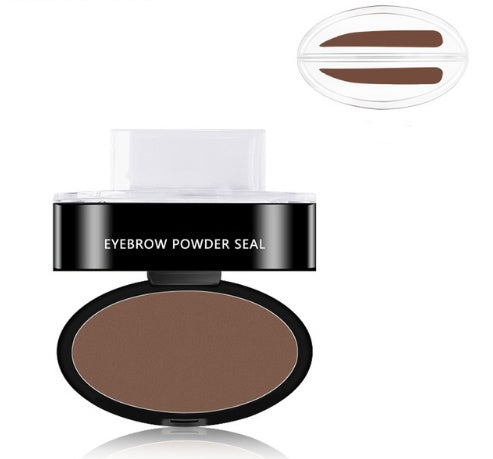 Eyebrow Stamp & Stencil Kit – Waterproof Brow Powder with 10 Reusable Stencils for Effortless, Natural-Looking Brows