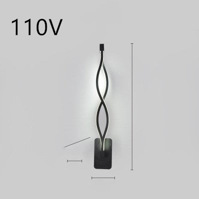 Nordic Minimalist LED Wall Lamp – Modern Iron Bedside Light Fixture for Bedroom & Living Room