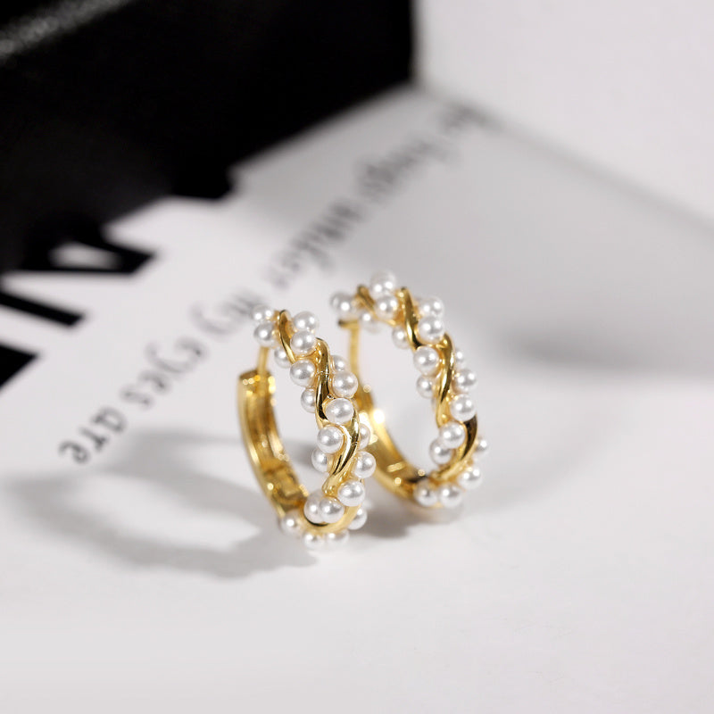 Luxury Pearl Drop Earrings – Elegant Women’s Summer Statement Jewelry