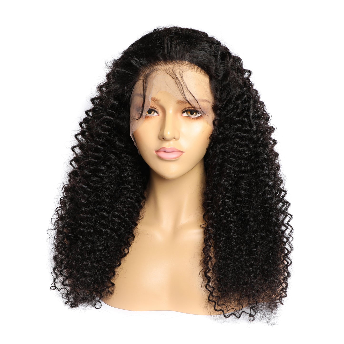 Curly Lace Front Human Hair Wig – 100% Brazilian Virgin Hair, Pre-Plucked with Baby Hairs, Glueless, 180% Density