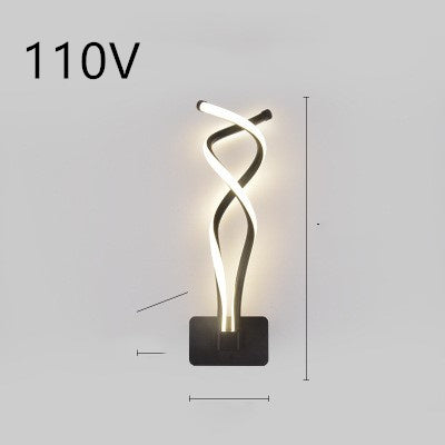 Nordic Minimalist LED Wall Lamp – Modern Iron Bedside Light Fixture for Bedroom & Living Room