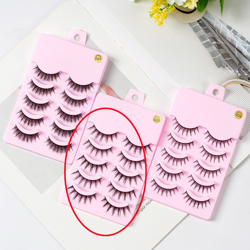 5 Pairs Manga-Inspired False Eyelashes – Natural Wispy Korean Anime Cosplay Lashes