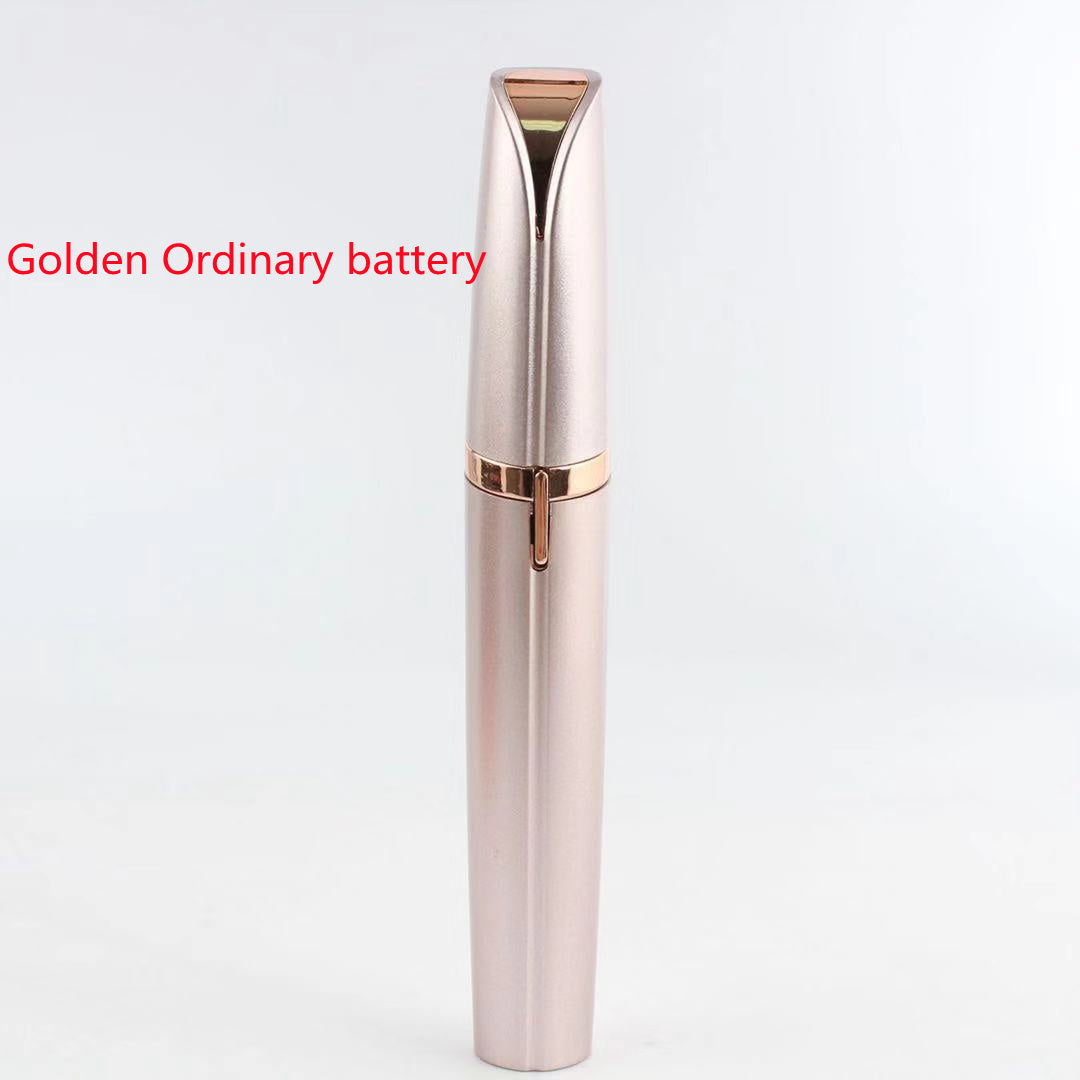 Flawlessly Brows Electric Eyebrow Remover – Painless, Portable Trimmer with LED Light & 18K Gold-Plated Head