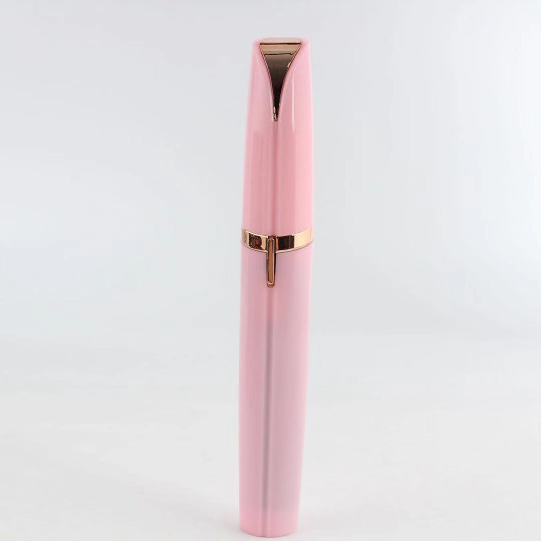 Flawlessly Brows Electric Eyebrow Remover – Painless, Portable Trimmer with LED Light & 18K Gold-Plated Head