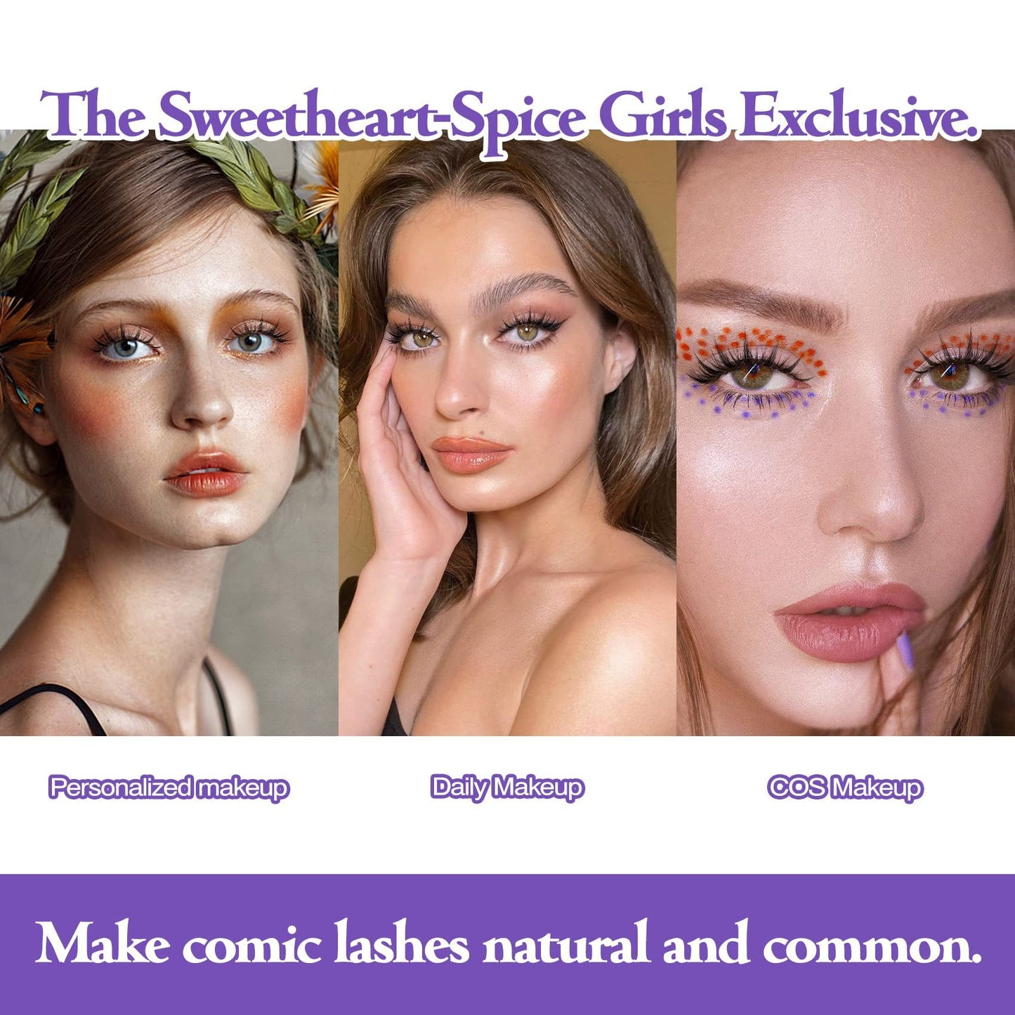 5 Pairs Manga-Inspired False Eyelashes – Natural Wispy Korean Anime Cosplay Lashes