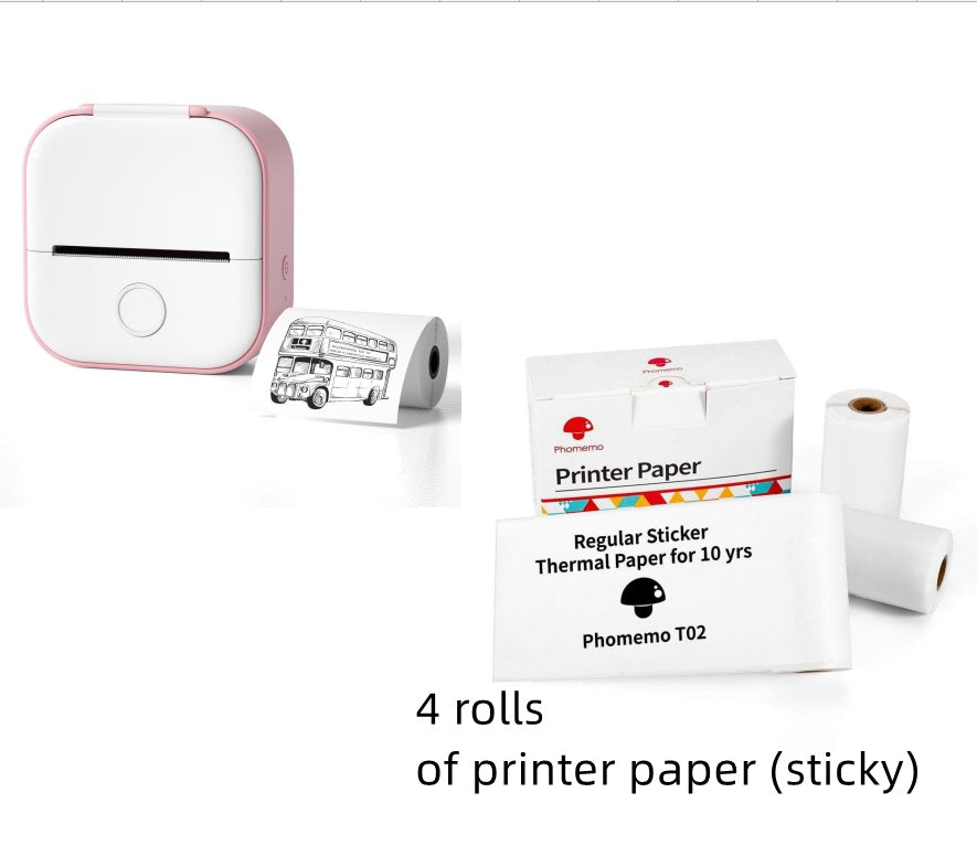 Portable Mini Thermal Label Printer – Bluetooth Sticker Maker & Photo Printer for Home, School & Office Use
