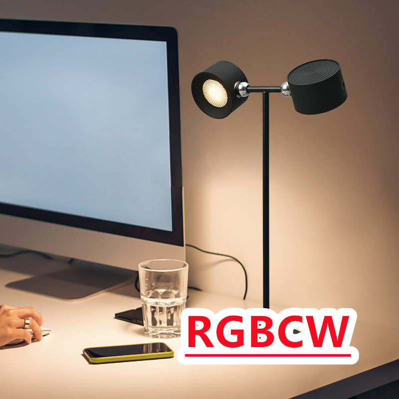 Magnetic Touchable LED USB Rechargeable Table Lamp – 360° Rotatable Cordless Desk Light with Remote Control