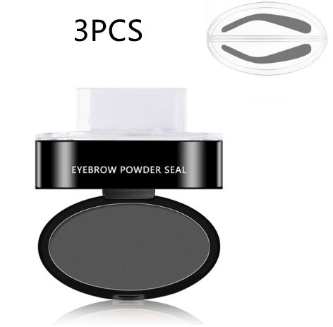 Eyebrow Stamp & Stencil Kit – Waterproof Brow Powder with 10 Reusable Stencils for Effortless, Natural-Looking Brows