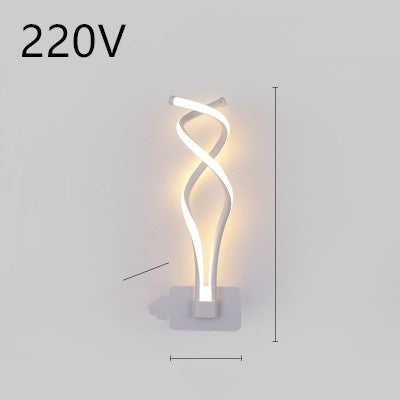 Nordic Minimalist LED Wall Lamp – Modern Iron Bedside Light Fixture for Bedroom & Living Room
