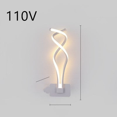 Nordic Minimalist LED Wall Lamp – Modern Iron Bedside Light Fixture for Bedroom & Living Room