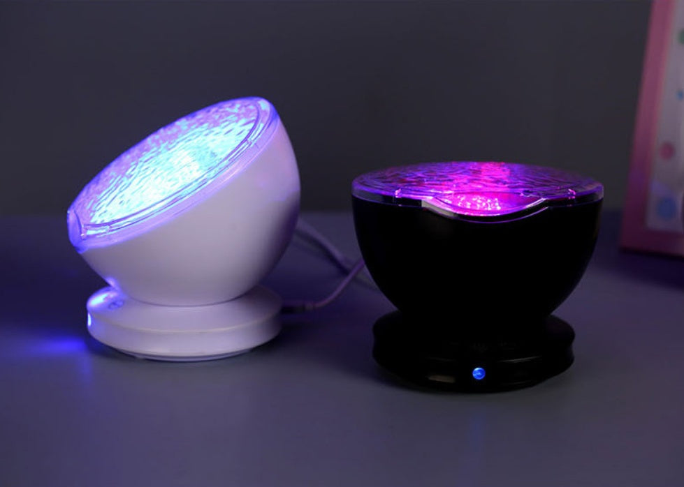 Ocean Wave Projector LED Night Light with Remote Control – TF Card Music Player & Speaker – Aurora Projection Lamp
