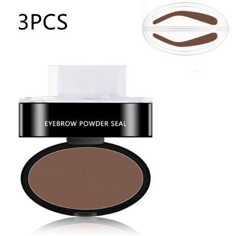 Eyebrow Stamp & Stencil Kit – Waterproof Brow Powder with 10 Reusable Stencils for Effortless, Natural-Looking Brows