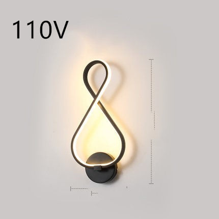 Nordic Minimalist LED Wall Lamp – Modern Iron Bedside Light Fixture for Bedroom & Living Room