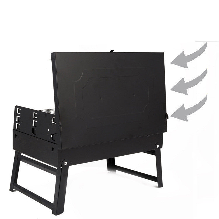 Portable Charcoal Grill Folding Box Grill – Compact Outdoor BBQ Grill