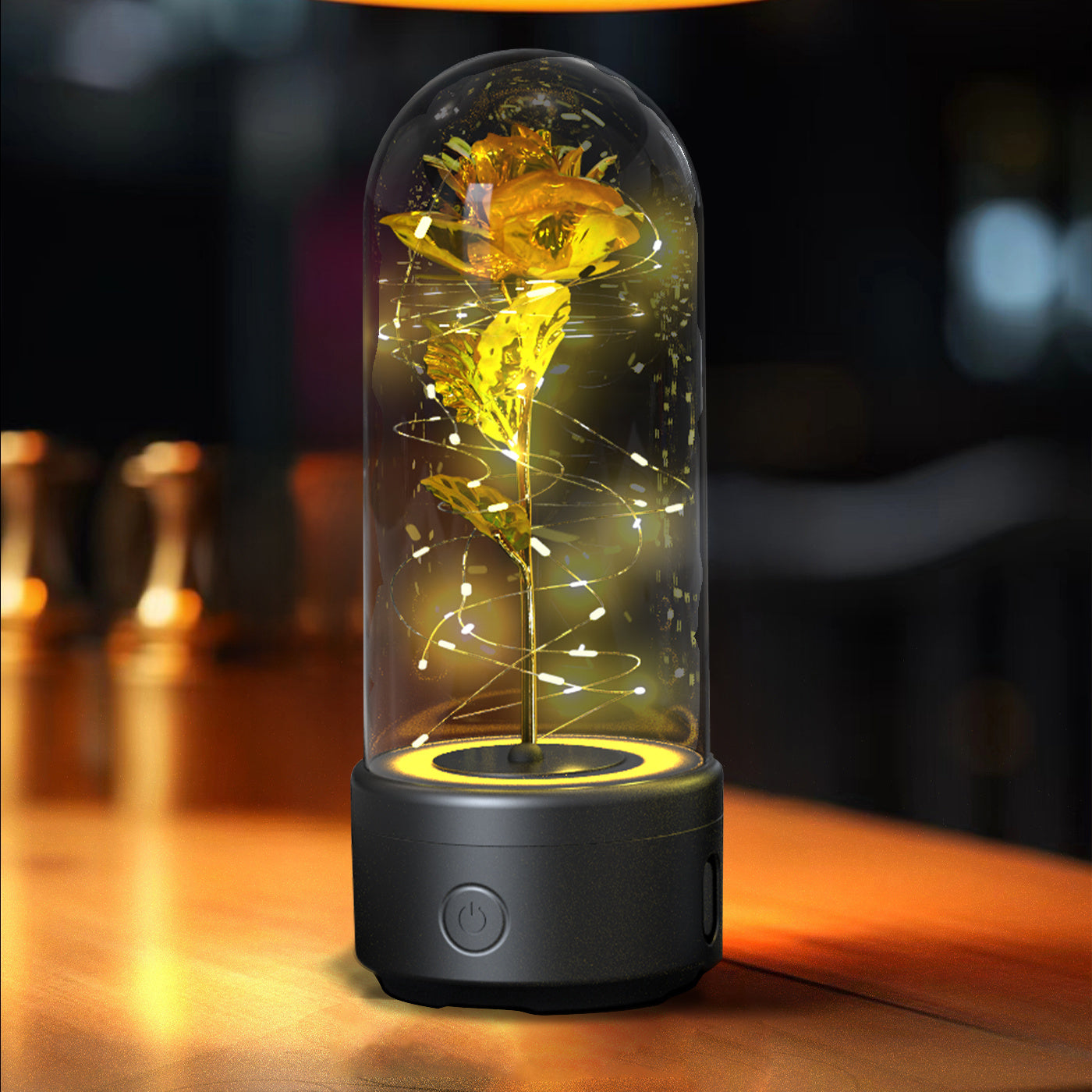 Creative 2-in-1 Rose Flowers LED Light & Bluetooth Speaker – Perfect Valentine's Day Gift