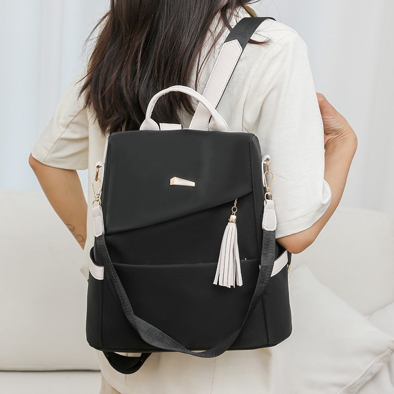 Women's Oxford Cloth Anti-Theft Backpack Casual Double Shoulder Schoolbag