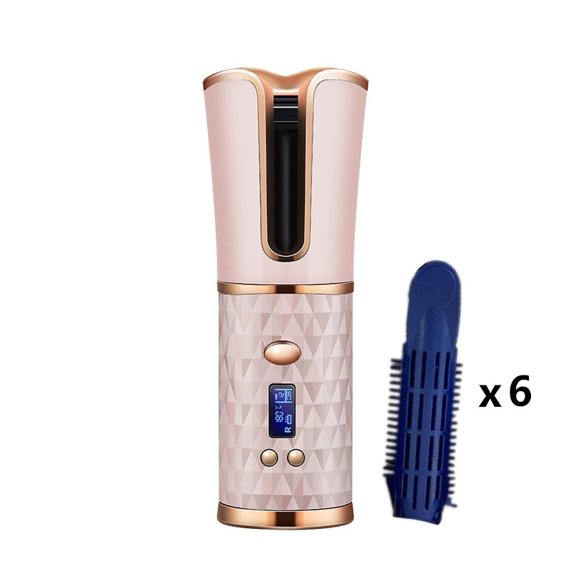 Multifunctional Automatic Wireless Curling Iron – Cordless, USB Rechargeable, LCD Display