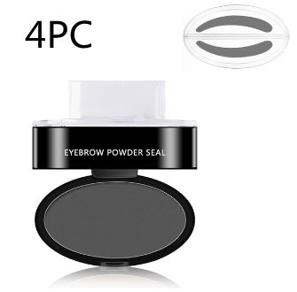 Eyebrow Stamp & Stencil Kit – Waterproof Brow Powder with 10 Reusable Stencils for Effortless, Natural-Looking Brows