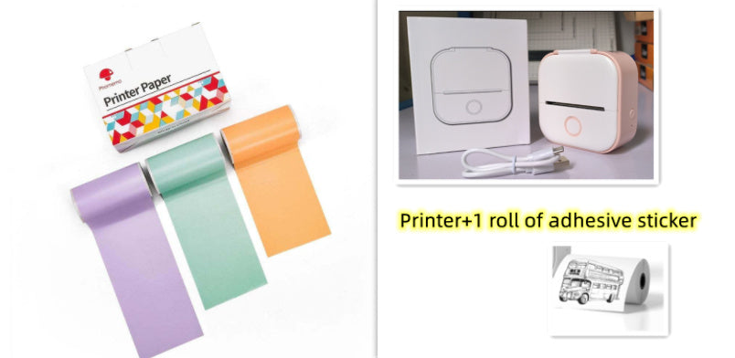 Portable Mini Thermal Label Printer – Bluetooth Sticker Maker & Photo Printer for Home, School & Office Use