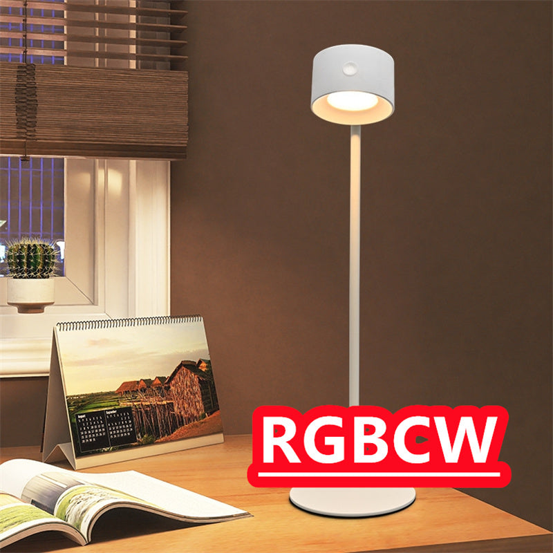 Magnetic Touchable LED USB Rechargeable Table Lamp – 360° Rotatable Cordless Desk Light with Remote Control