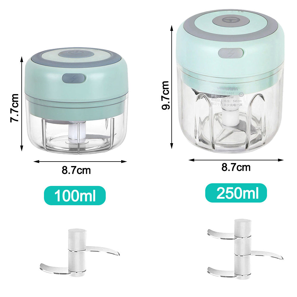 Mini Electric Garlic Chopper – USB Rechargeable Food Processor for Garlic, Ginger, and Vegetables