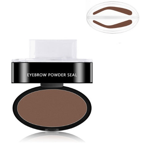 Eyebrow Stamp & Stencil Kit – Waterproof Brow Powder with 10 Reusable Stencils for Effortless, Natural-Looking Brows